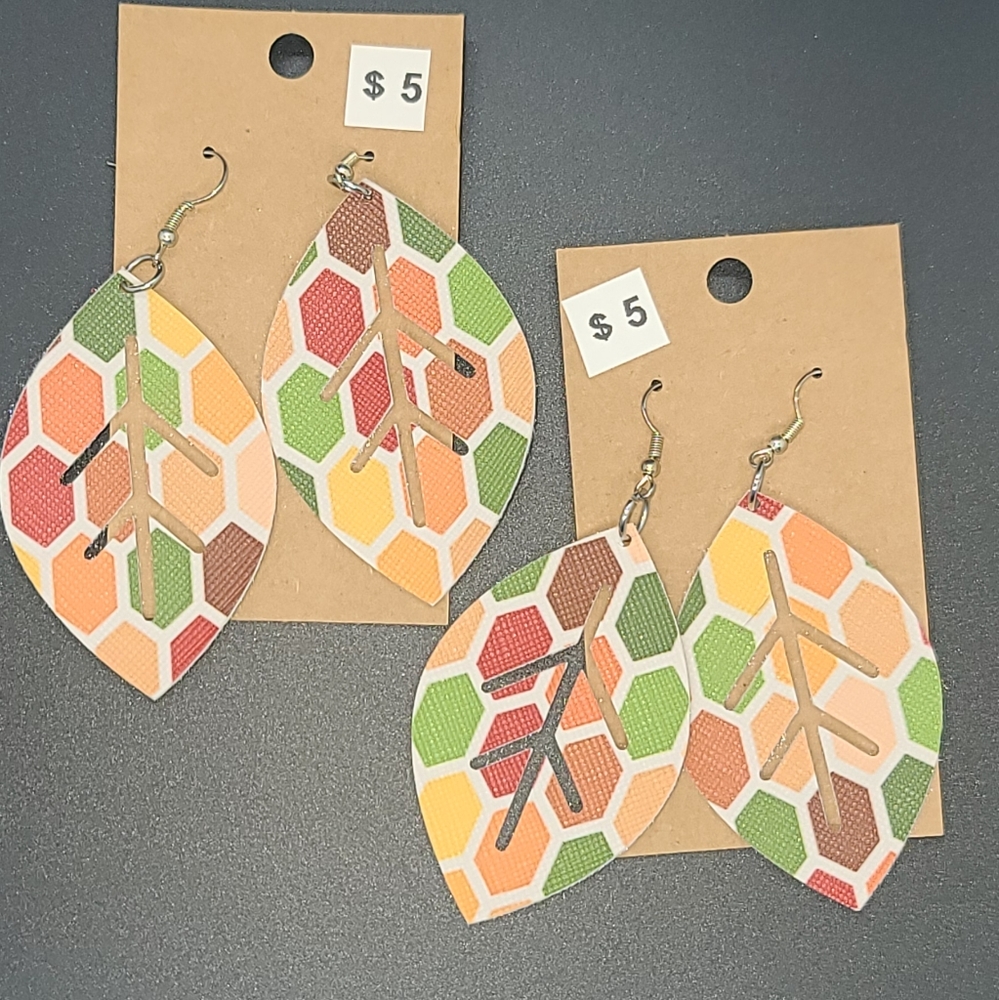 Leather earrings (sold separately)